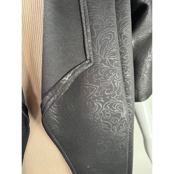 Kimono Styled custom Made Jacket Size Lg Black Neoprene - Picture 8 of 16